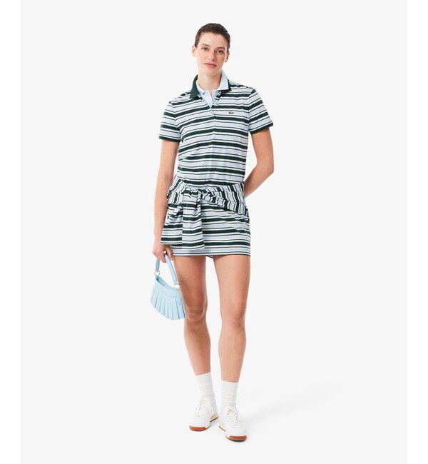 LACOSTE「マルチボーダーポロドレス / ワンピース」|ワンピース|