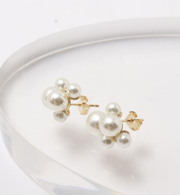 NOLLEY'S sophi「パールパールピアス」|ピアス|オフホワイト