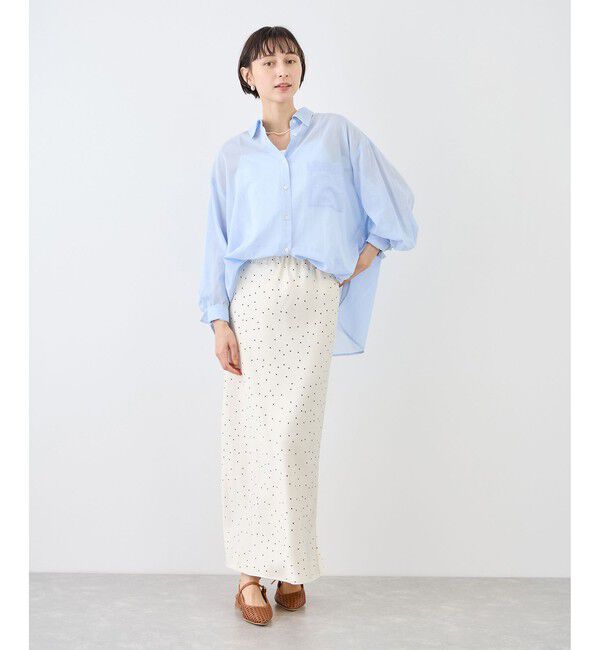 Rope&rsquo;Picnic「お着軽シャツシリーズ 無地・ストライプ 2WAYシアーブラウス/接触冷感・通気性」|シャツ・ブラウス|