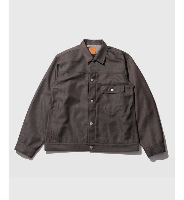ADAM ET ROPE'「NIKKE デニムトラックジャケット / ADAM ET ROPE' JEANS」|デニムジャケット|ブラウン(20)