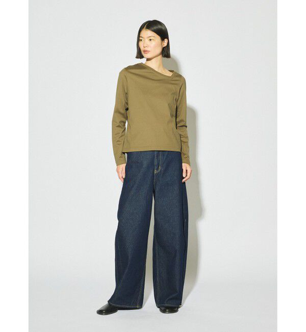 MIDIUMISOLID「MIDIUMISOLID for Ladies バレルレッグワイドデニム」|デニム|