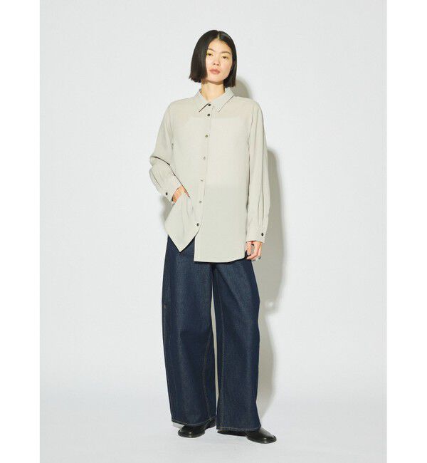 MIDIUMISOLID「MIDIUMISOLID for Ladies バレルレッグワイドデニム」|デニム|