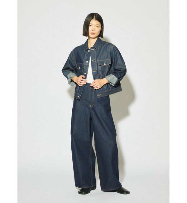 MIDIUMISOLID「MIDIUMISOLID for Ladies バレルレッグワイドデニム」|デニム|