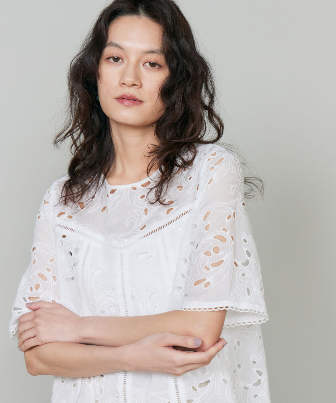 la veille by SUPERIOR CLOSET「刺繍チュニックブラウス」|シャツ・ブラウス|