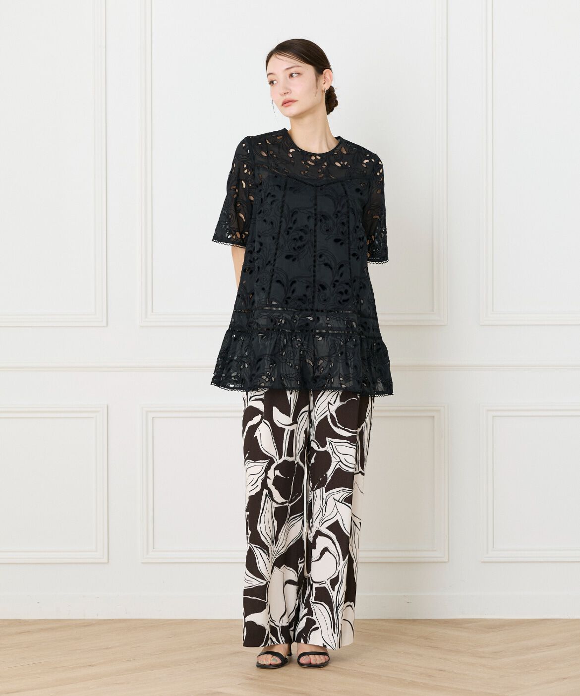 la veille by SUPERIOR CLOSET「刺繍チュニックブラウス」|シャツ・ブラウス|