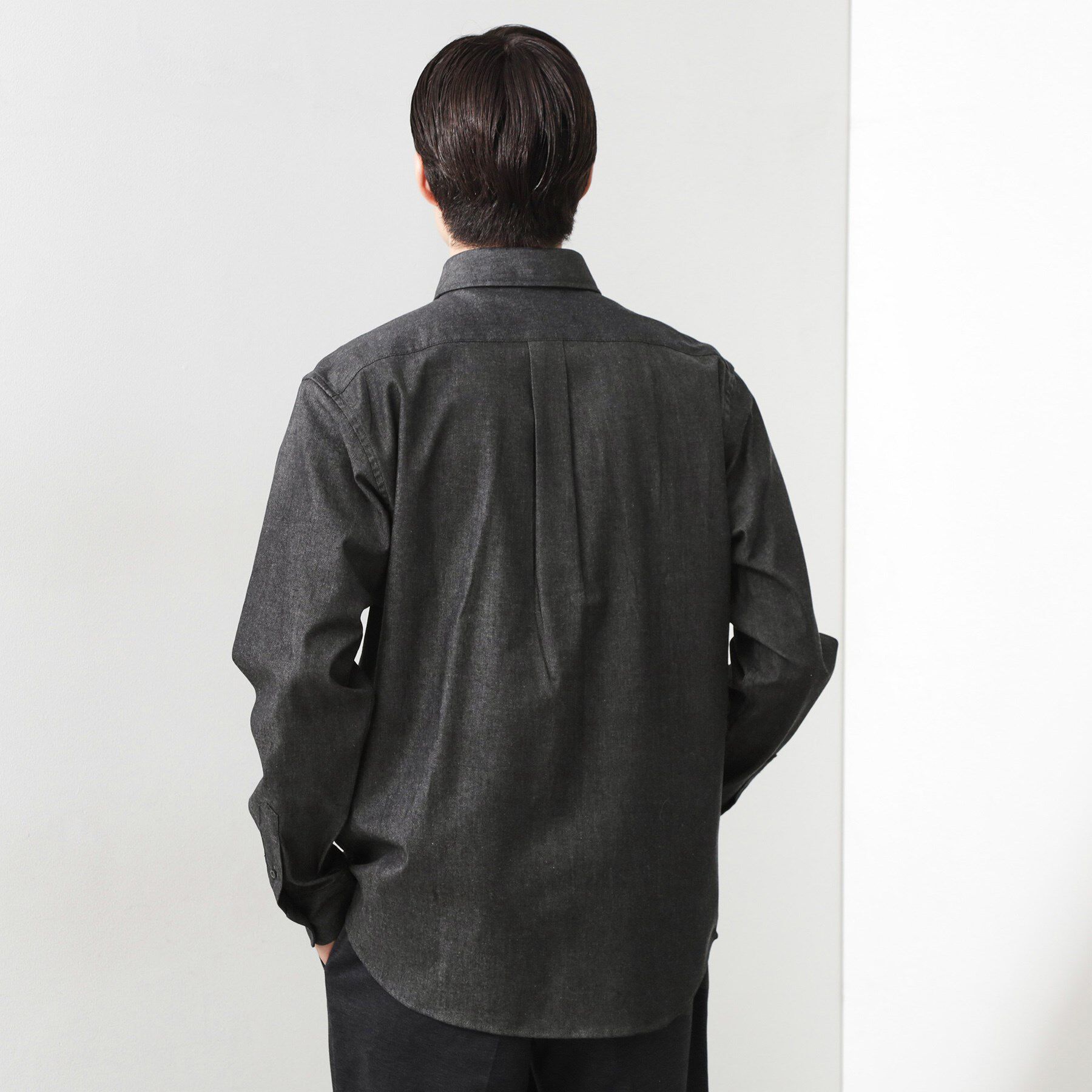 THE SHOP TK「エバーデニムシャツ【色落ちしにくい/洗濯機OK】」|シャツ・ブラウス|