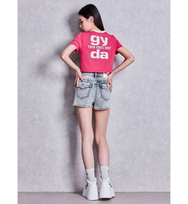 GYDA「Square gydaバイカラーショートTシャツ」|Tシャツ・カットソー|
