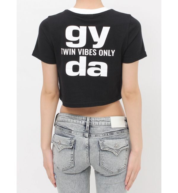 GYDA「Square gydaバイカラーショートTシャツ」|Tシャツ・カットソー|