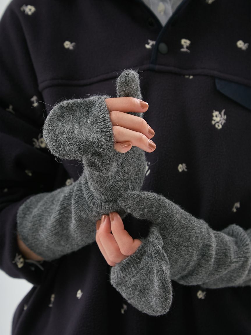 emmi atelier「ウールミックスロングミトン」|手袋|
