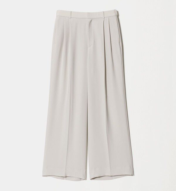 UNITED ARROWS「ポリエステル 2タック ワイドパンツ ‐吸水速乾 帯電防止 接触冷感‐」|スラックス|LT.GRAY
