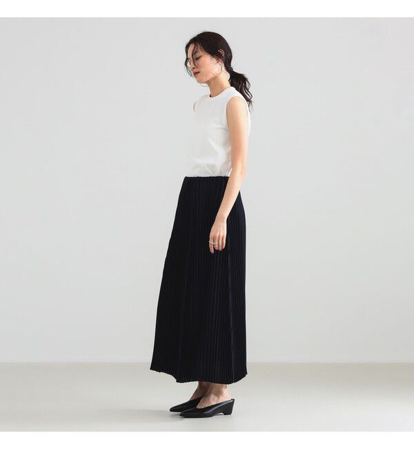 Demi-Luxe BEAMS 「SLOANE / 18ゲージ 天竺 クルーネック ノースリーブ ニット」|ニット・セーター|