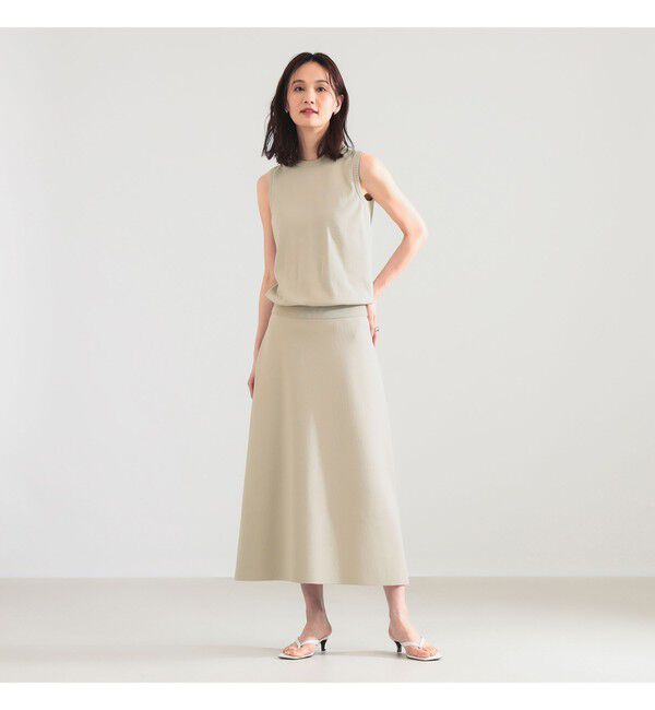Demi-Luxe BEAMS 「SLOANE / 18ゲージ 天竺 クルーネック ノースリーブ ニット」|ニット・セーター|