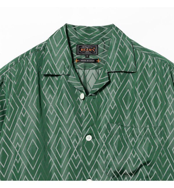 BEAMS PLUS「Cabana-SHT Cupro Zigzag Pattern」|シャツ・ブラウス|