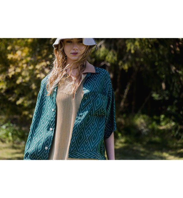 BEAMS PLUS「Cabana-SHT Cupro Zigzag Pattern」|シャツ・ブラウス|