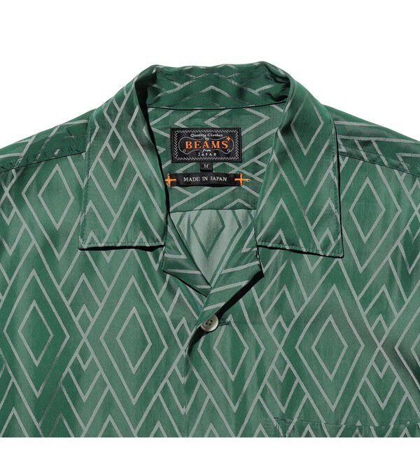 BEAMS PLUS「Cabana-SHT Cupro Zigzag Pattern」|シャツ・ブラウス|
