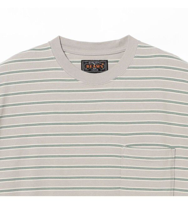 BEAMS PLUS「Pocket Tee Multi Stripe①」|Tシャツ・カットソー|