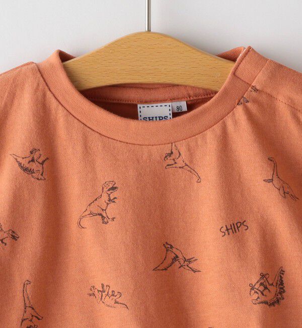 SHIPS KIDS「SHIPS KIDS:恐竜 プリント 半袖 TEE(80～90cm)」|Tシャツ・カットソー|