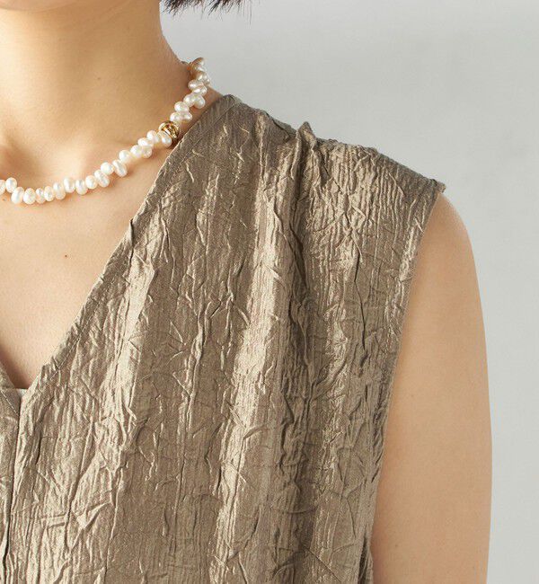 SHIPS for women「TORRAZZO DONNA:〈手洗い可能〉ティアード ノースリーブ ワンピース」|ワンピース|