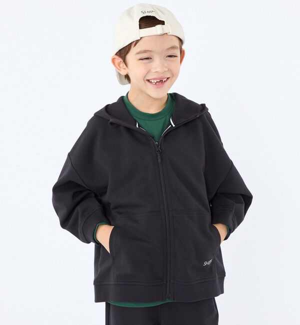 SHIPS KIDS「SHIPS KIDS:120～130cm /〈抗菌・防臭〉ファンクション ジップ パーカ」|パーカー|