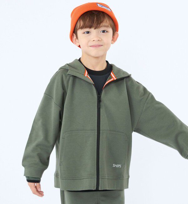 SHIPS KIDS「SHIPS KIDS:120～130cm /〈抗菌・防臭〉ファンクション ジップ パーカ」|パーカー|