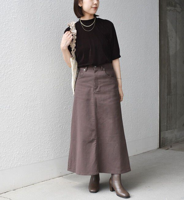 SHIPS Colors 「《予約》SHIPS Colors:〈手洗い可能〉シアー ポリエステル ベロア 5分袖 トップス◆」|Tシャツ・カットソー|