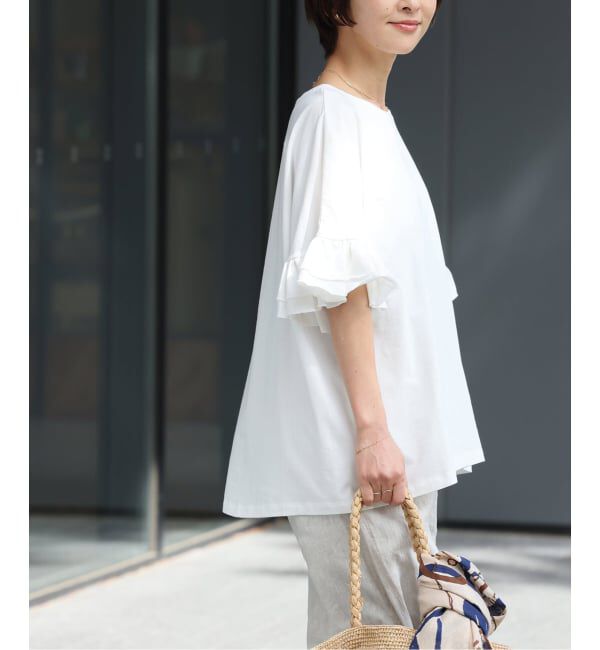 JOURNAL STANDARD relume「《追加》コットンダブルフリルTEE」|Tシャツ・カットソー|ホワイト