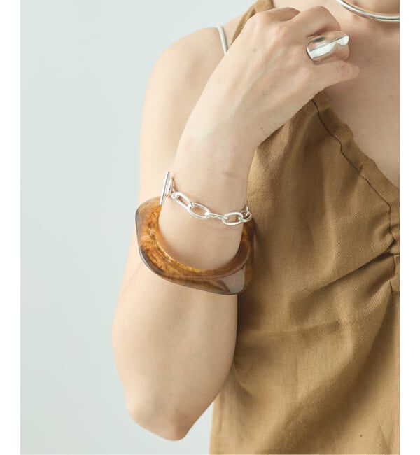 journal standard L'essage「CRYSTAL HAZE/クリスタル ヘイズ Jelly Bangle Tortoise 2 バングル」|ブレスレット・バングル|