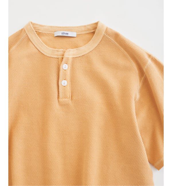JOURNAL STANDARD relume「製品染め ワッフル調 ピケ ヘンリーネックTシャツ」|Tシャツ・カットソー|