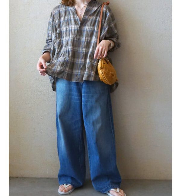 journal standard luxe「《予約》シャーリングチェック レギュラーカラーBigシャツ」|シャツ・ブラウス|