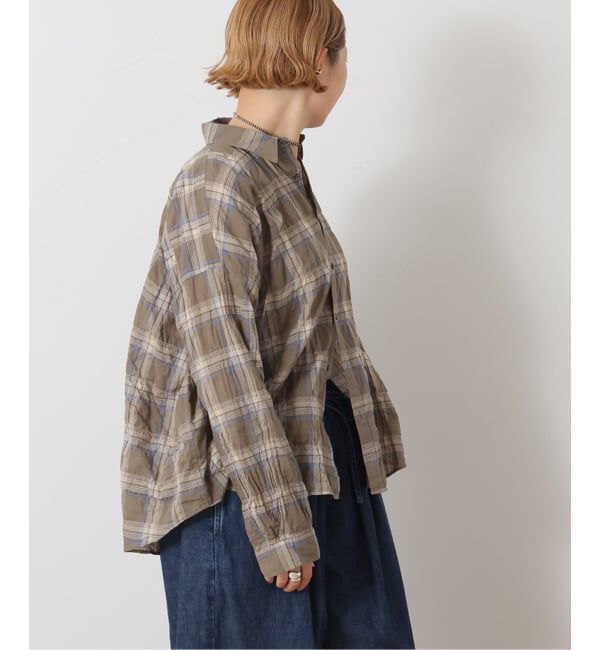 journal standard luxe「《予約》シャーリングチェック レギュラーカラーBigシャツ」|シャツ・ブラウス|