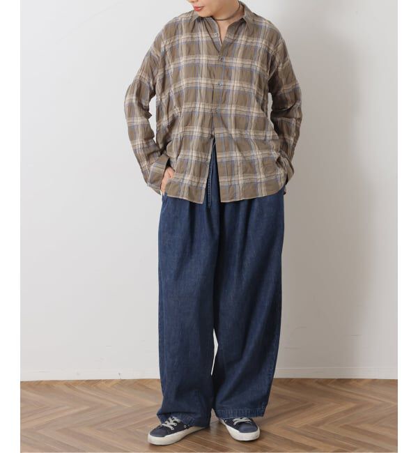journal standard luxe「《予約》シャーリングチェック レギュラーカラーBigシャツ」|シャツ・ブラウス|