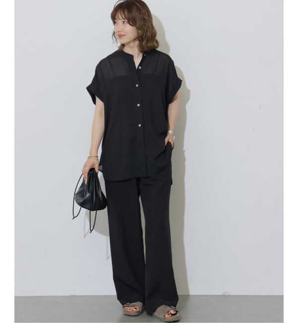 JOURNAL STANDARD relume「《予約》ギンガムドビーフレンチスリーブブラウス」|シャツ・ブラウス|