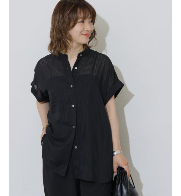 JOURNAL STANDARD relume「《予約》ギンガムドビーフレンチスリーブブラウス」|シャツ・ブラウス|