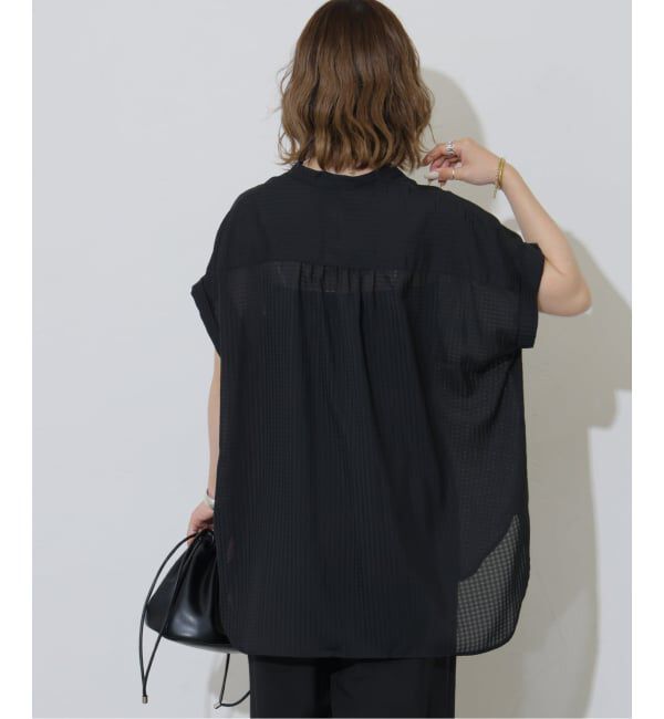 JOURNAL STANDARD relume「《予約》ギンガムドビーフレンチスリーブブラウス」|シャツ・ブラウス|