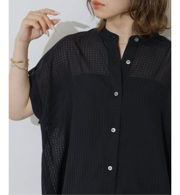 JOURNAL STANDARD relume「《予約》ギンガムドビーフレンチスリーブブラウス」|シャツ・ブラウス|