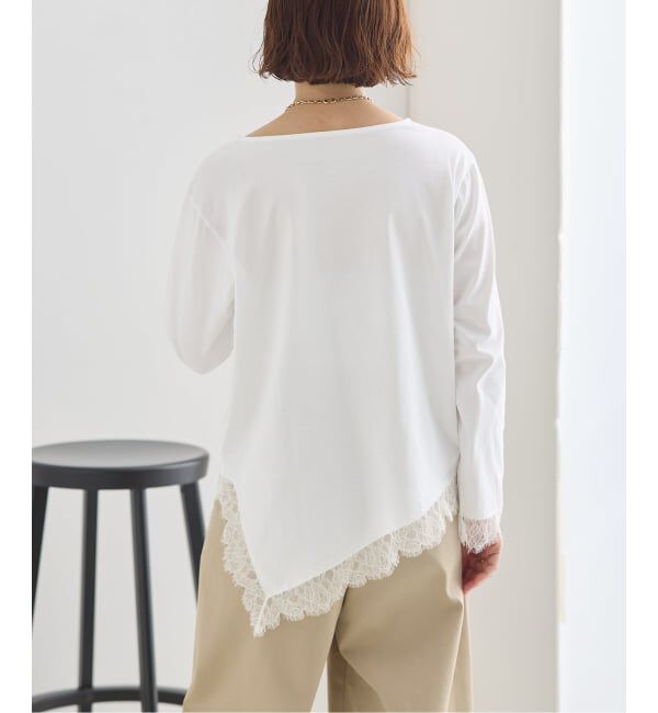 journal standard L'essage「《予約》レースイレヘムロングTシャツ」|Tシャツ・カットソー|