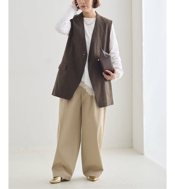 journal standard L'essage「《予約》レースイレヘムロングTシャツ」|Tシャツ・カットソー|