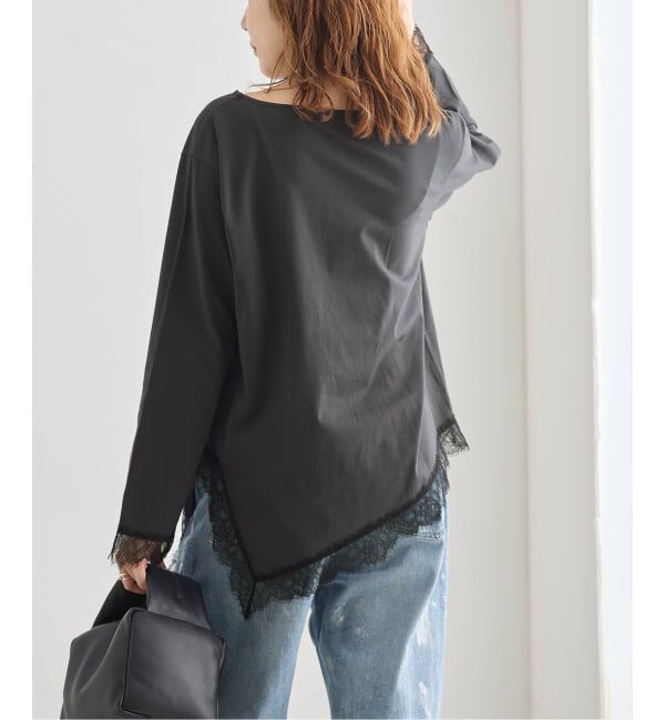 journal standard L'essage「《予約》レースイレヘムロングTシャツ」|Tシャツ・カットソー|