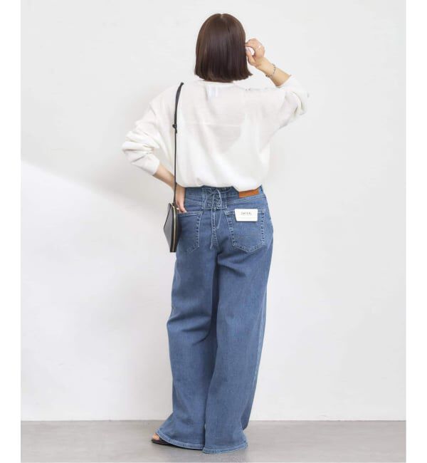 U by SPICK&SPAN「《 追加 / 新色 》SOMETHING / サムシング LISA LACE UP WIDE」|デニム|