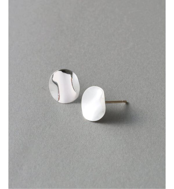 Spick and Span「《WEB限定予約》【SAMH by LILAS】ウェーブプレートピアス SV（両耳）」|ピアス|シルバー