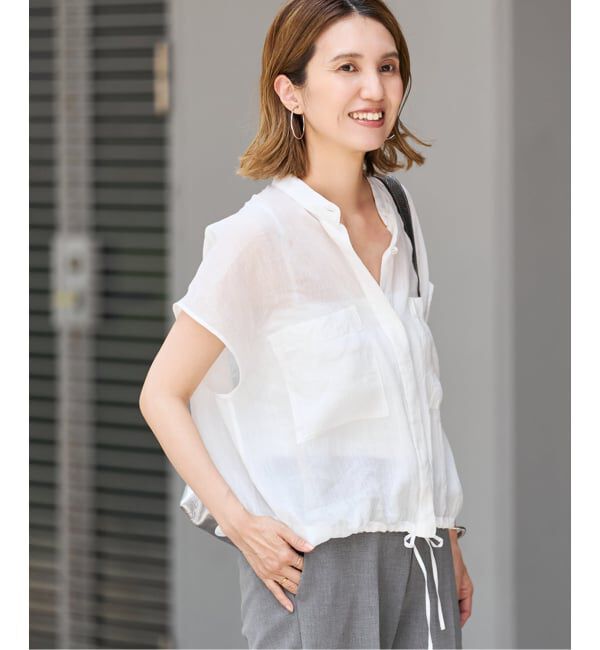 FRAMeWORK「≪WEB限定 / 予約≫フィブリルラミーキャップスリーブドロストシャツ」|シャツ・ブラウス|
