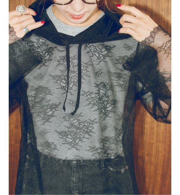 Spick and Span「《予約》ARCHIVE STANCE / アーカイブスタンス lace hoodie」|パーカー|
