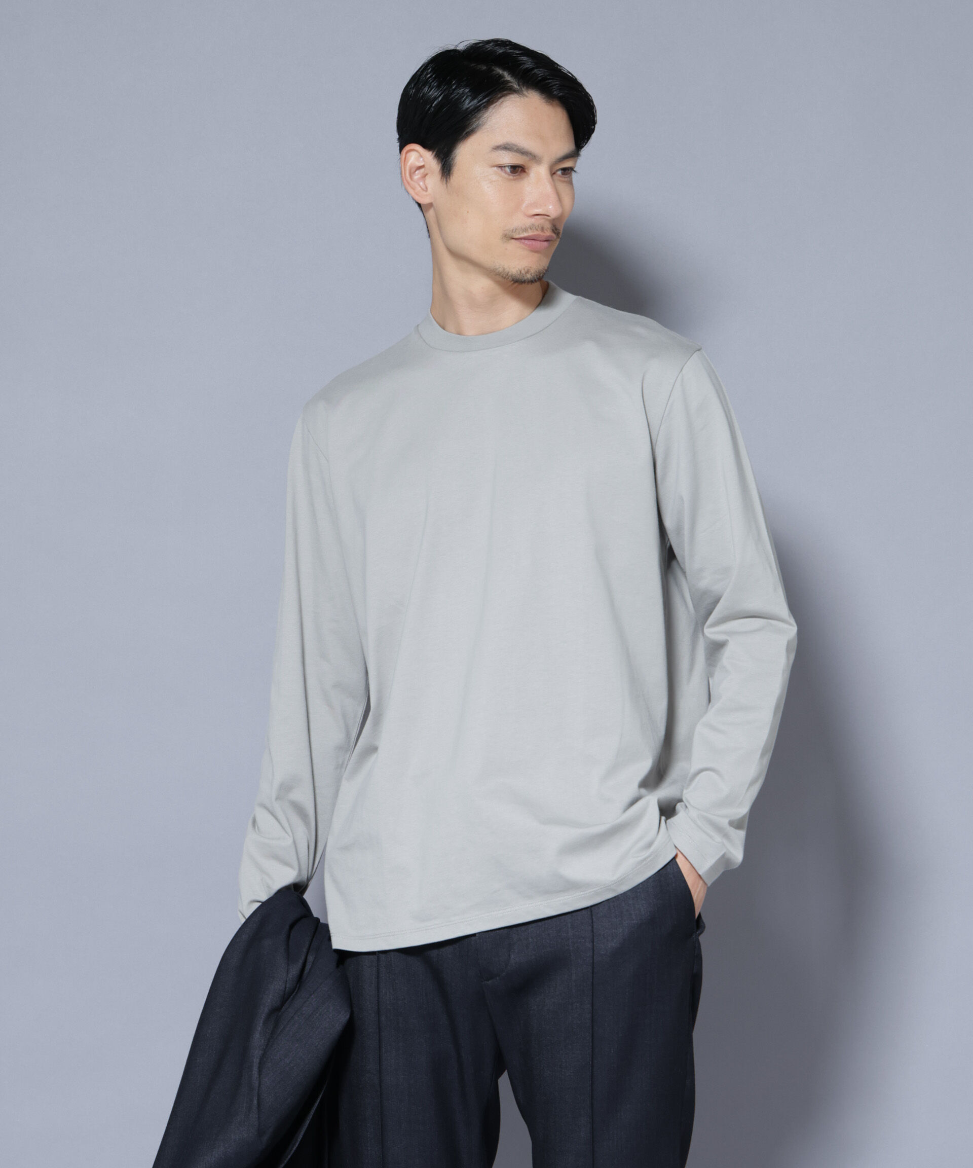 nano･universe「ジャケT(R) クルーネック 長袖」|Tシャツ・カットソー|