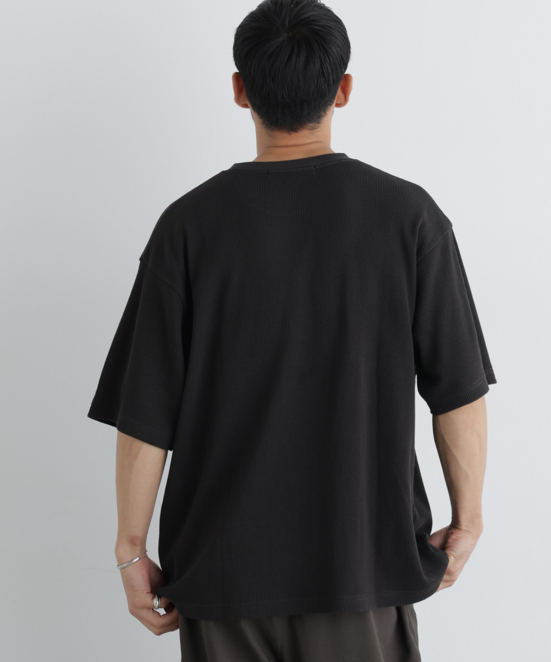 NANO universe「USAコットン&times;COOLMAX(R) ワッフルワイドTシャツ半袖」|Tシャツ・カットソー|