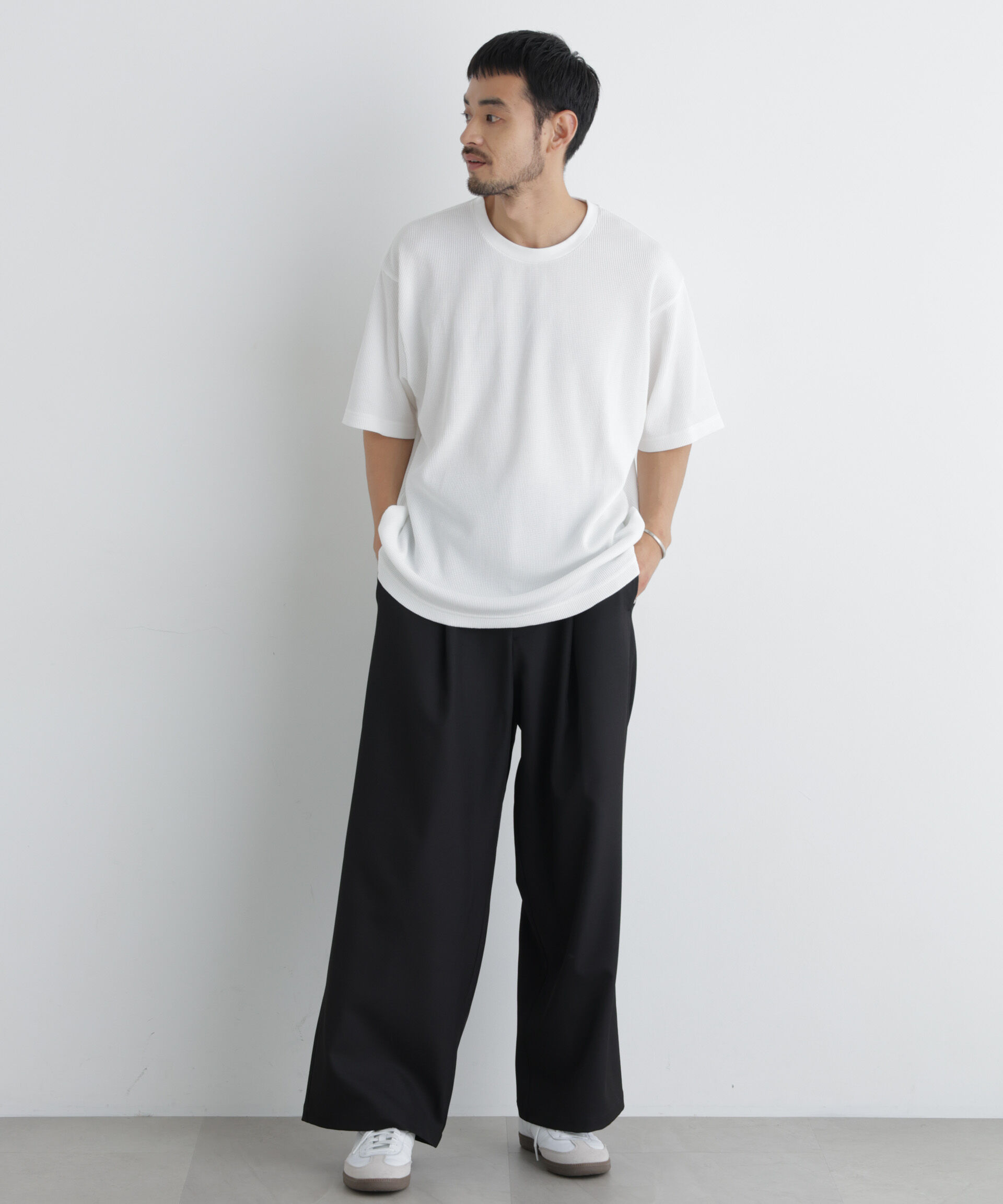NANO universe「USAコットン&times;COOLMAX(R) ワッフルワイドTシャツ半袖」|Tシャツ・カットソー|