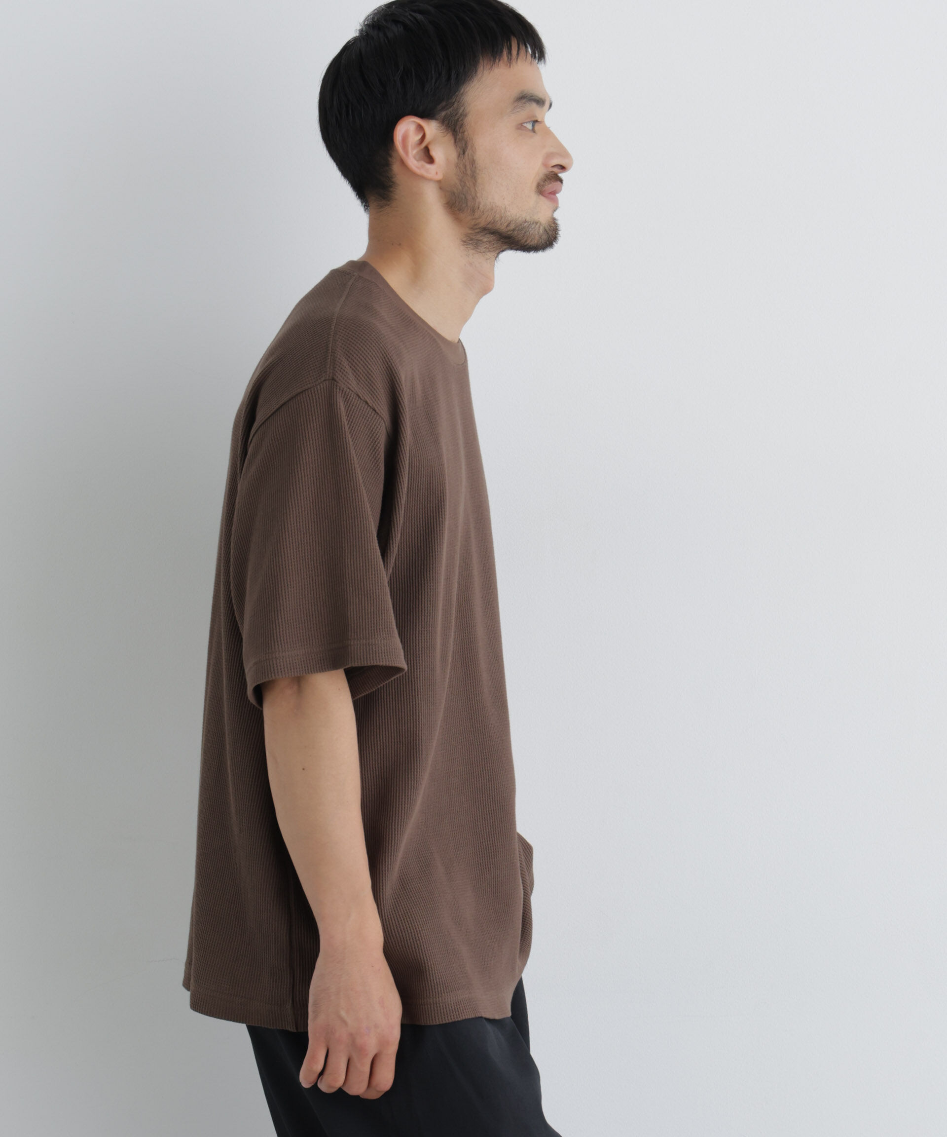 NANO universe「USAコットン&times;COOLMAX(R) ワッフルワイドTシャツ半袖」|Tシャツ・カットソー|