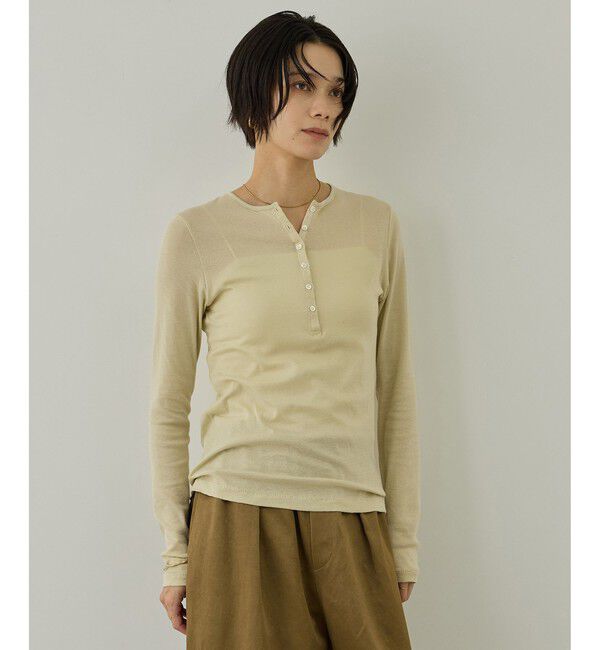 SALON adam et rope'「smile cotton ヘンリーネックプルオーバー」|Tシャツ・カットソー|