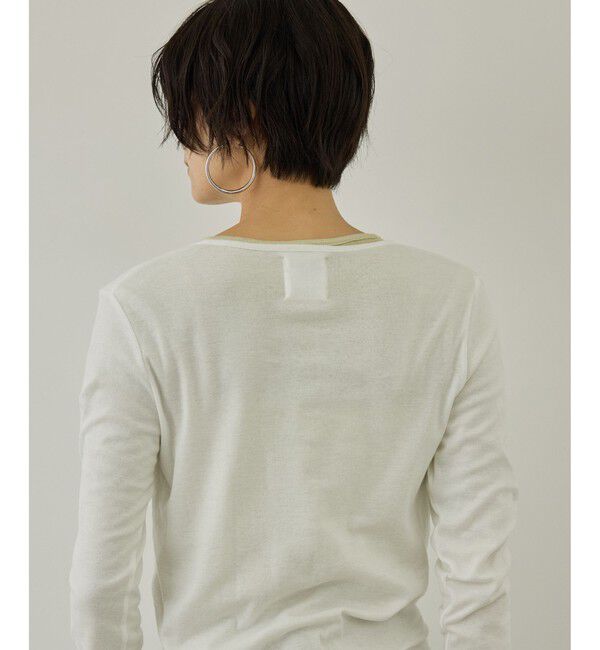 SALON adam et rope'「smile cotton ヘンリーネックプルオーバー」|Tシャツ・カットソー|