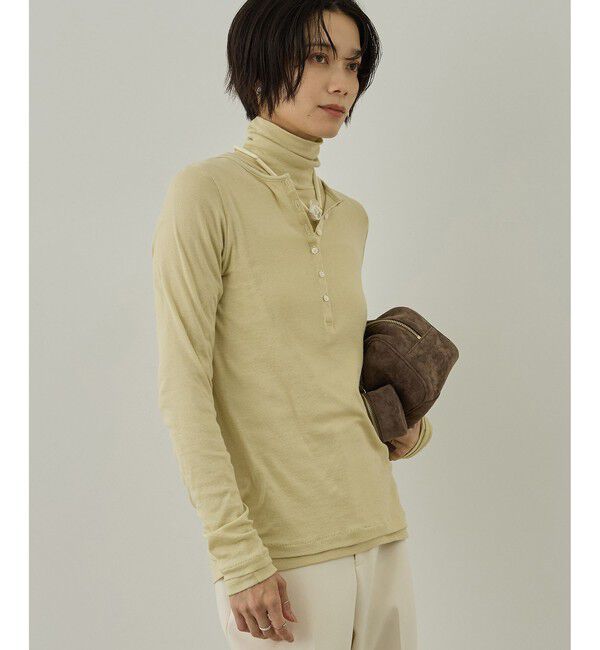 SALON adam et rope'「smile cotton ヘンリーネックプルオーバー」|Tシャツ・カットソー|