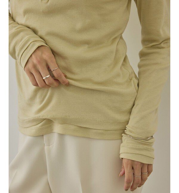 SALON adam et rope'「smile cotton ヘンリーネックプルオーバー」|Tシャツ・カットソー|